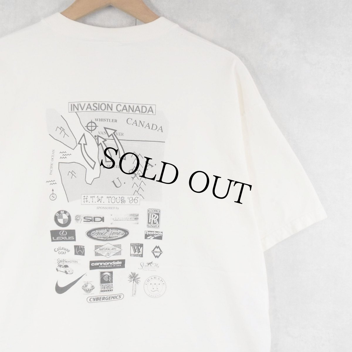 画像2: 90's VINI VIDI VICI USA製  "官能的な死" パロディプリント フェスティバルTシャツ XL (2)