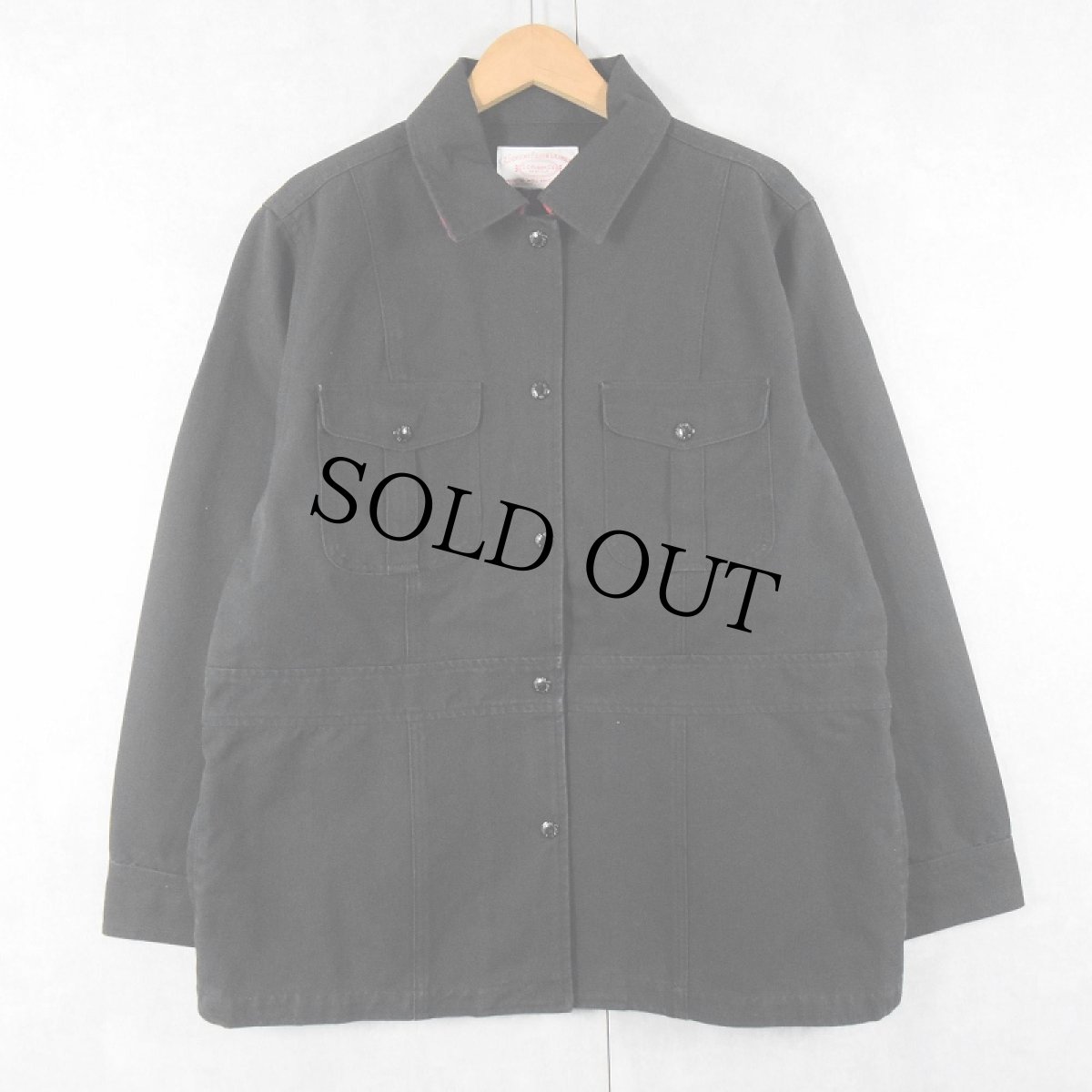 画像1: FILSON コットンキャンバス ワークジャケット BLACK (1)
