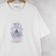 画像1: 2000's イラストプリントTシャツ XL (1)