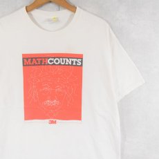 画像1: 2000's Albert Einstein "MATHCOUNTS" 数学プログラム 偉人プリントTシャツ L (1)