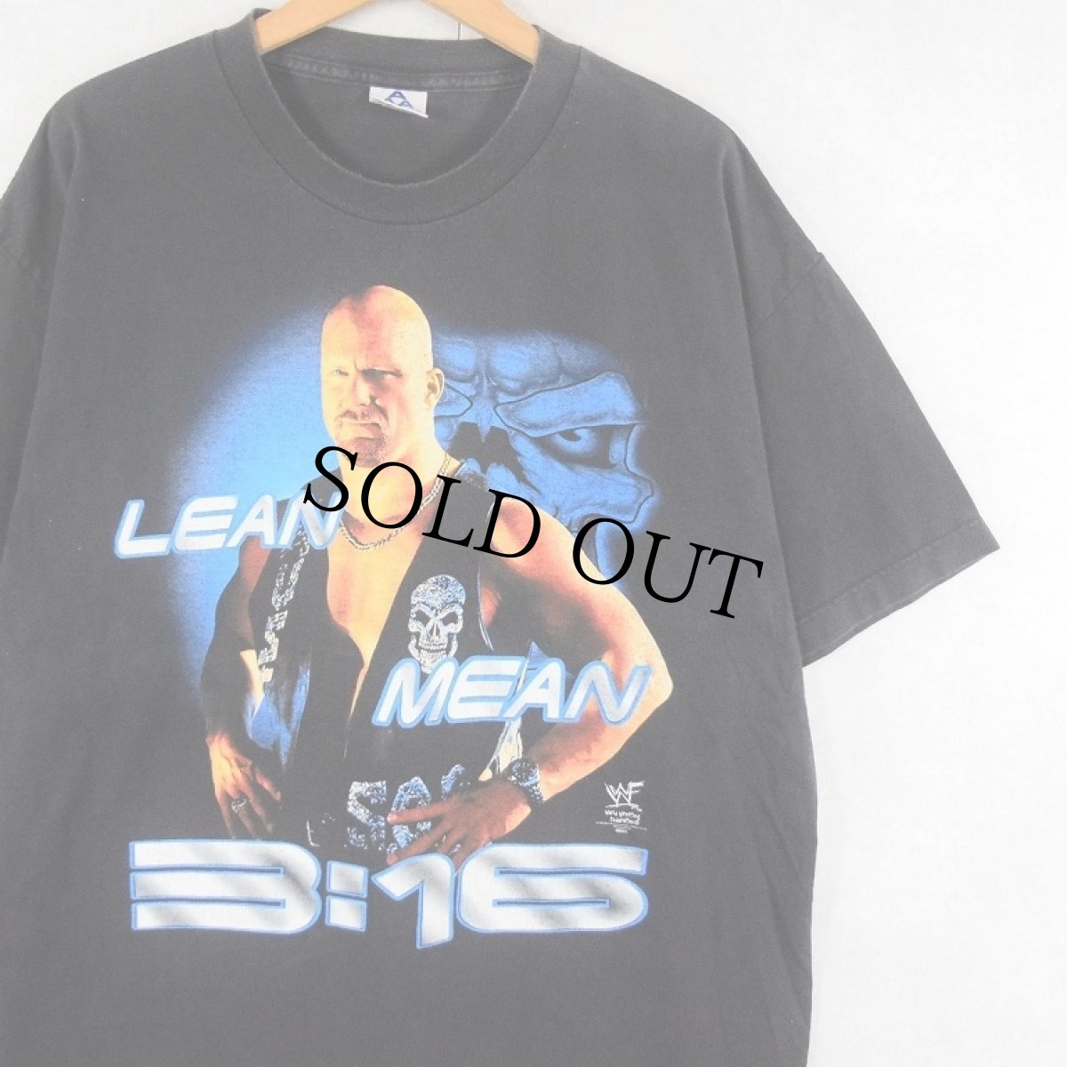 画像1: 90's Stone Cold Steve Austin "LEAN MEAN 3:16" プロレスラープリントTシャツ BLACK XL (1)