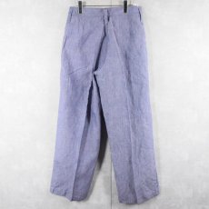 画像2: 50〜60's FRENCH MILITARY リネンセーラーパンツ "ワンウォッシュ" DEADSTOCK【W32 L30】 (2)