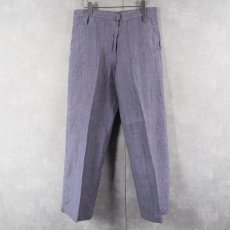 画像1: 50〜60's FRENCH MILITARY リネンセーラーパンツ "ワンウォッシュ" DEADSTOCK【W32 L28】 (1)