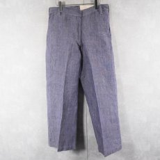 画像1: 50〜60's FRENCH MILITARY リネンセーラーパンツ "ワンウォッシュ" DEADSTOCK【W33 L28】 (1)