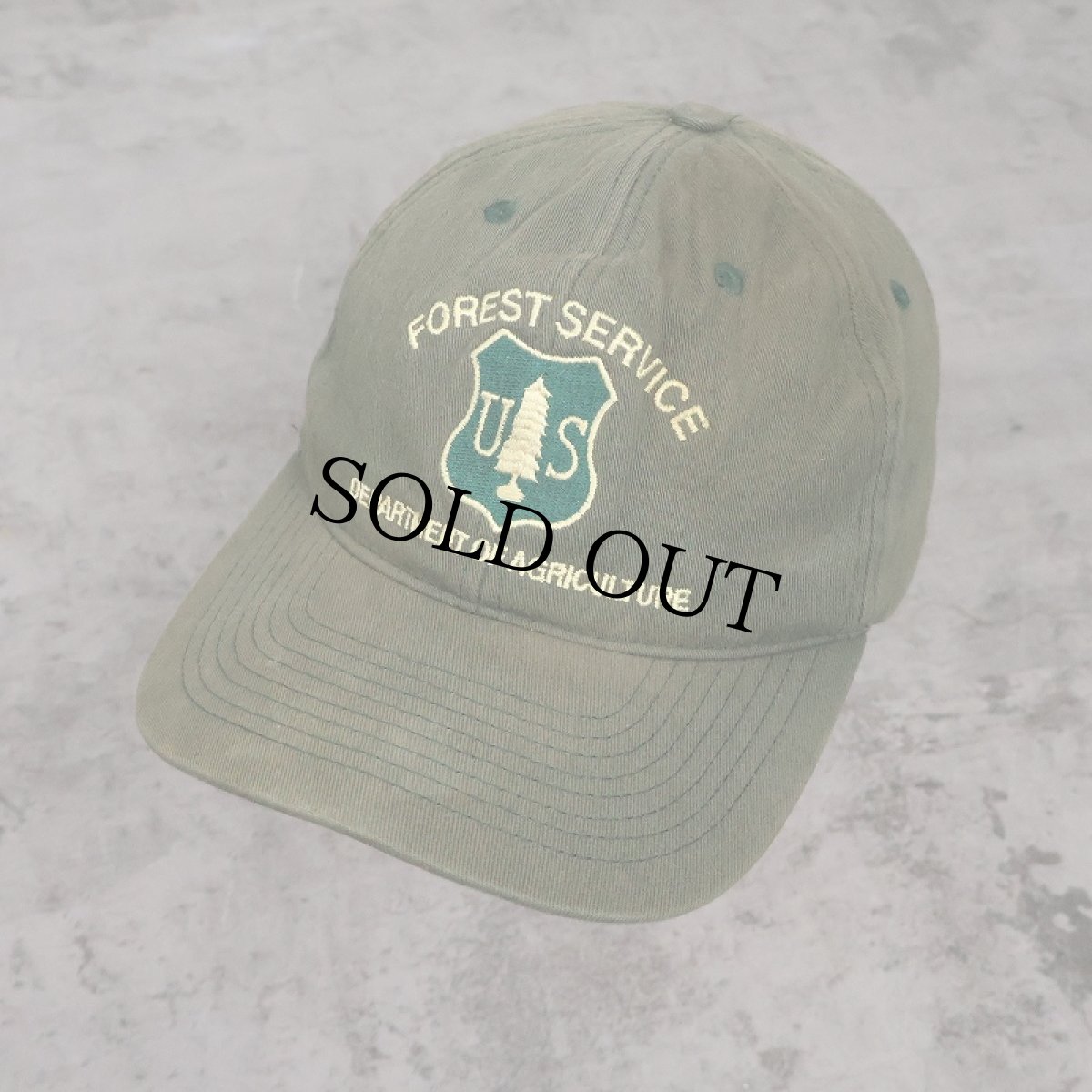 画像2: 【お客様専用ページ】USA製 "FOREST SERVICE" アメリカ農務省 ロゴ刺繍 コットンスナップバックキャップ (2)