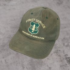 画像2: 【お客様専用ページ】USA製 "FOREST SERVICE" アメリカ農務省 ロゴ刺繍 コットンスナップバックキャップ (2)