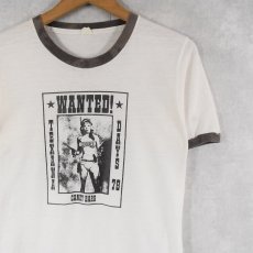 画像1: 70's "CANDY BARR" ストリッパープリント リンガーTシャツ (1)