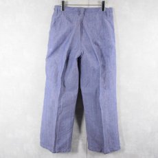 画像2: 50〜60's FRENCH MILITARY リネンセーラーパンツ "ワンウォッシュ" DEADSTOCK【W30 L28】 (2)