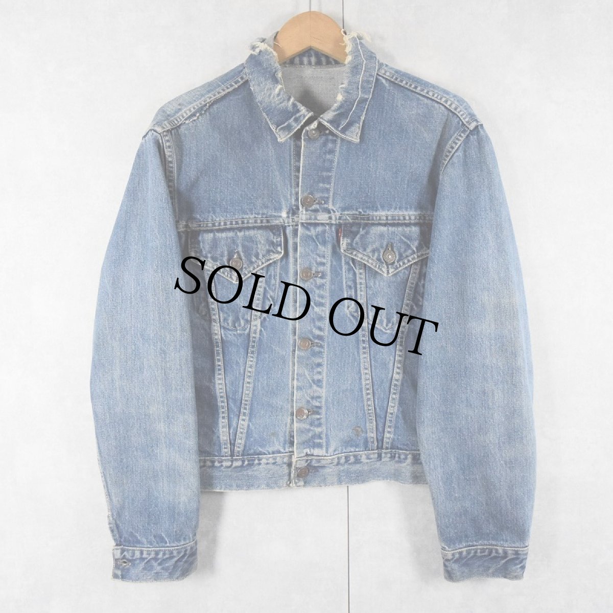 画像1: 60's LEVI'S 557 BIGE 3rd デニムジャケット (1)