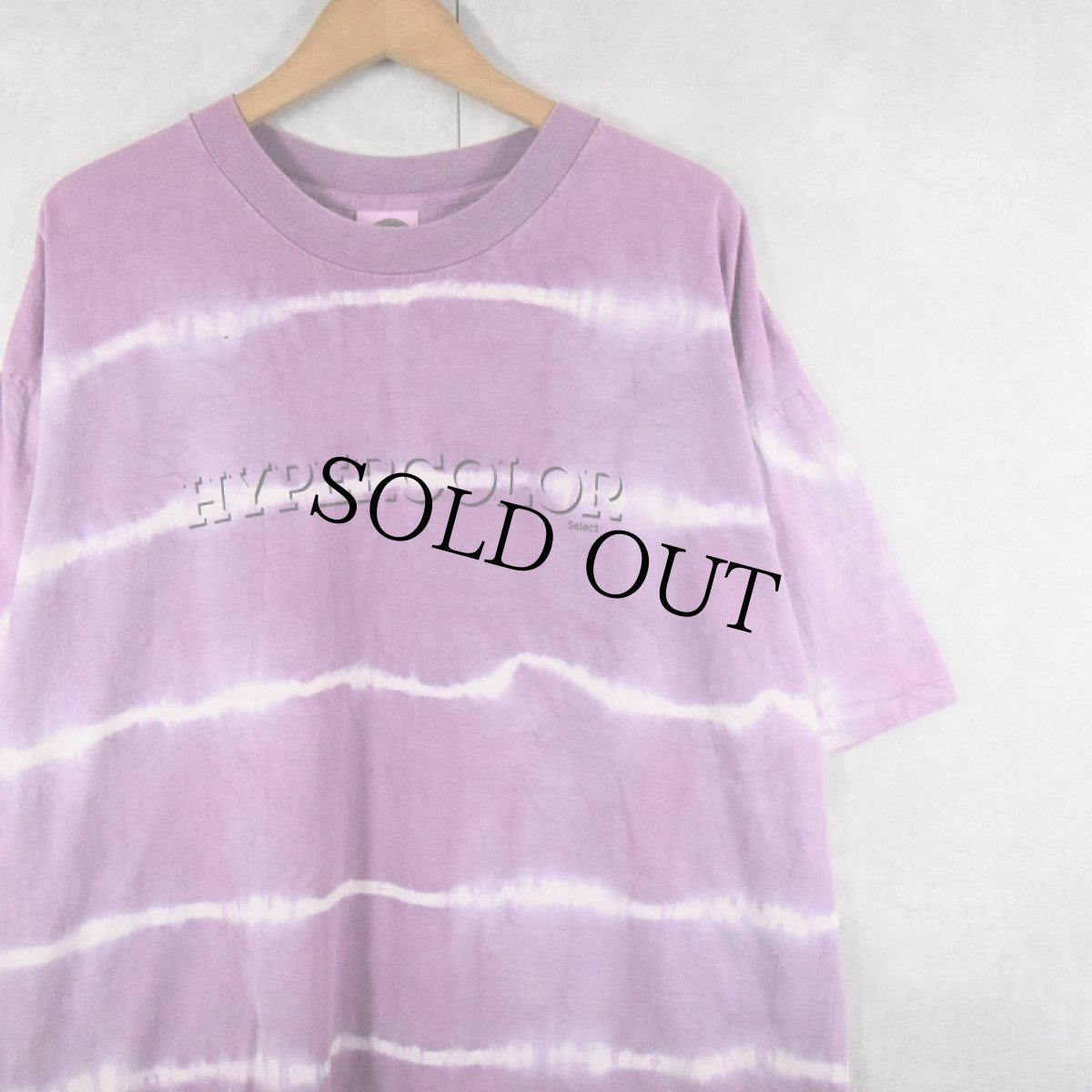 画像1: 90's HYPERCOLOR USA製 特殊染料 タイダイ染めプリントTシャツ L (1)