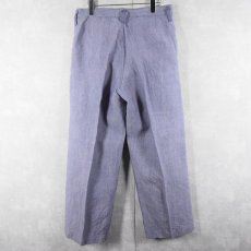 画像2: 50〜60's FRENCH MILITARY リネンセーラーパンツ "ワンウォッシュ" DEADSTOCK【W32 L28】 (2)