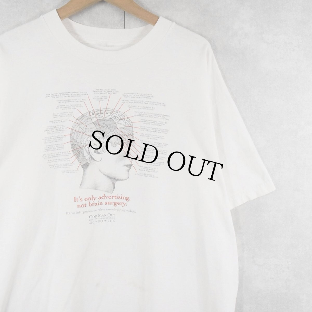 画像1: 2000's  "ODD MAN OUT CREATIVE MERCENARIES" イラストプリントTシャツ (1)