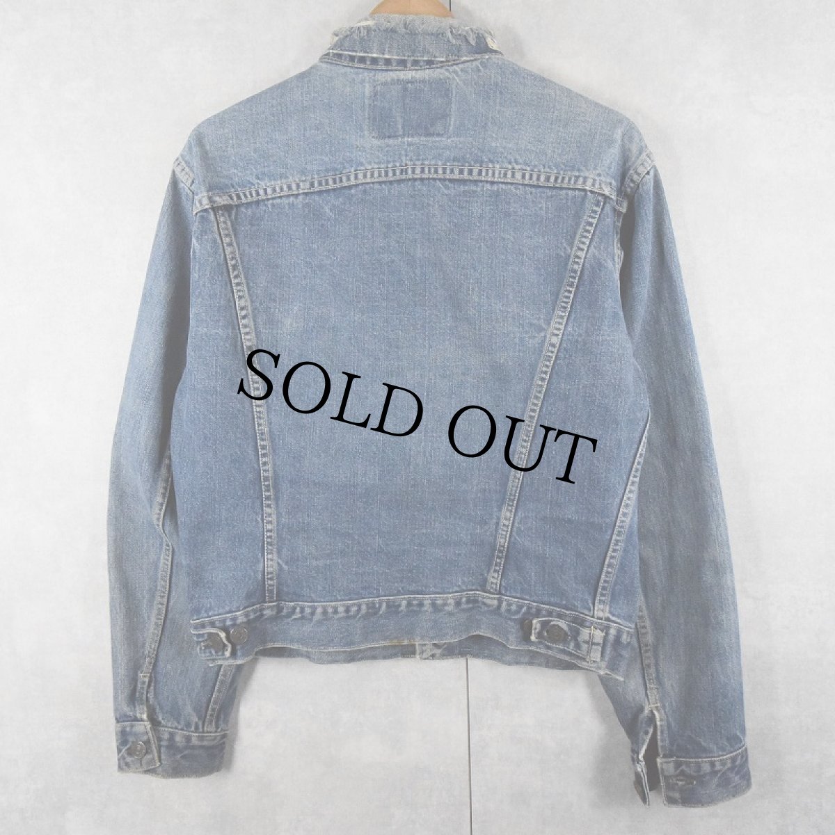 画像2: 60's LEVI'S 557 BIGE 3rd デニムジャケット (2)