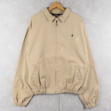 画像1: 90's POLO Ralph Lauren USA製 ロゴ刺繍 コットンスイングトップ XL (1)