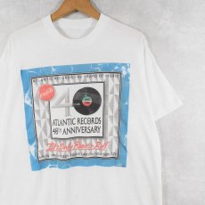 画像1: 80's Atlantic Records "40TH ANNIVERSARY" レコードレーベル プリントTシャツ (1)
