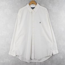 画像1: Ralph Lauren "BLAKE" コットンボタンダウンシャツ XL (1)