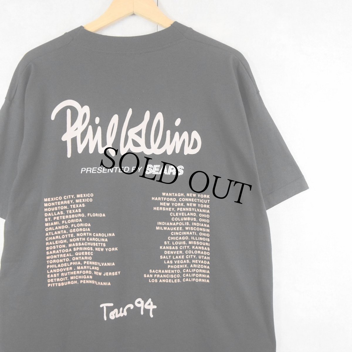 画像2: 1994 Phil Collins USA製 ミュージシャンツアーTシャツ BLACK L (2)