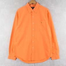 画像1: Ralph Lauren "CUSTOM FIT" 3点留め コットンボタンダウンシャツ L (1)