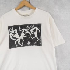 画像1: 90's "SKATE HARD FUCK OFF" ローラースケート プリントTシャツ XL (1)