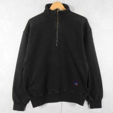 画像1: 90's RUSSELL ATHLETIC USA製 前V スウェット BLACK XL (1)