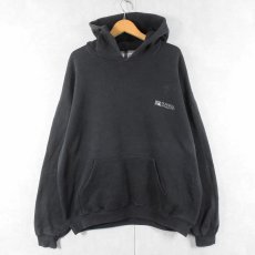 画像1: 90's RUSSELL ATHLETIC "BASIC Sweat" ロゴ刺繍 スウェットフーディー BLACK L (1)
