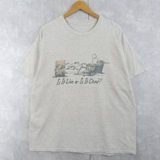 画像1: GRATEFUL DEAD "Is It Live or Is It Dead?" パロディプリント ロックバンドTシャツ (1)