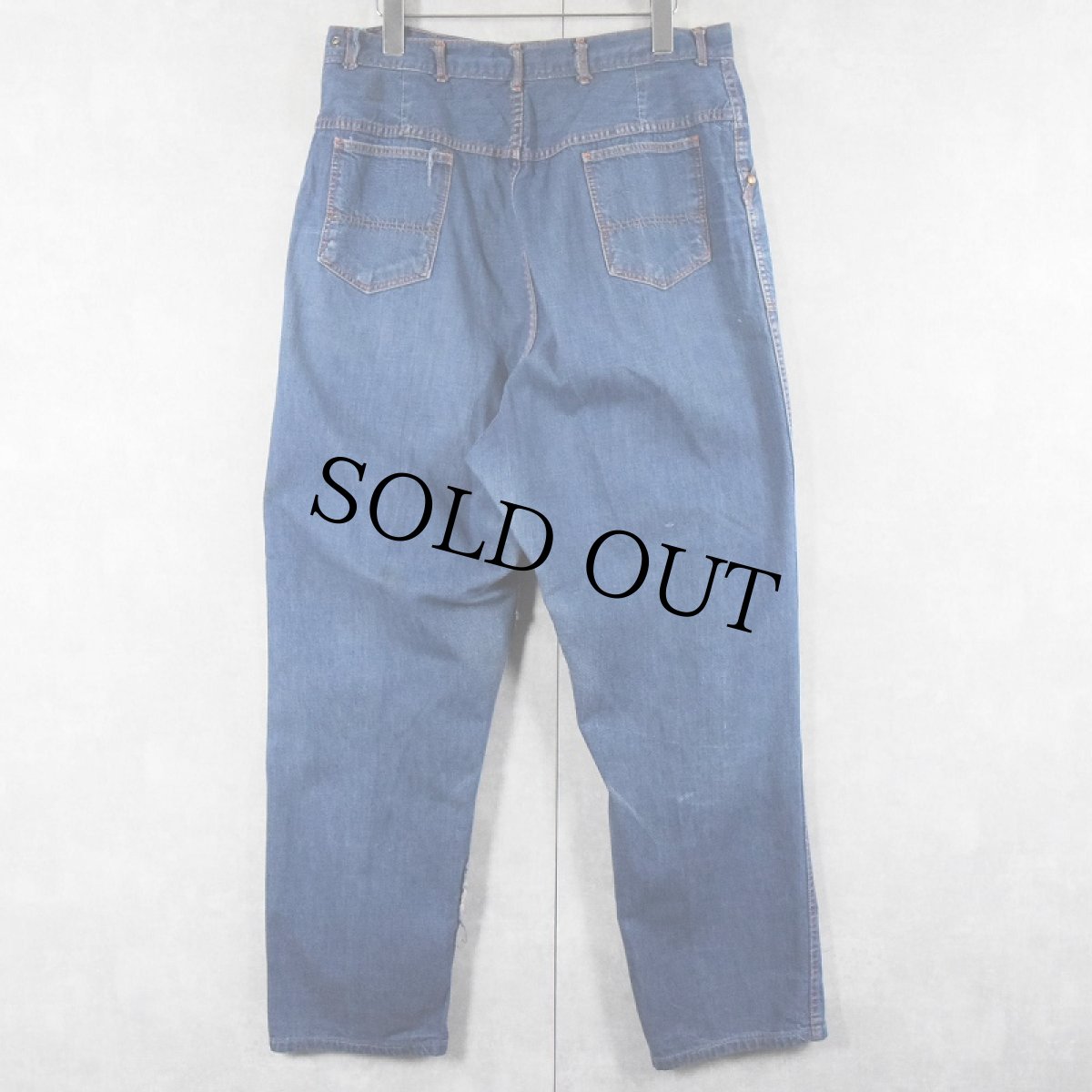 画像2: 60's Women USA製 デニムランチパンツ W31-32 (2)