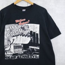 画像1: DEAD KENNEDYS KILL THE POOR ハードコア・パンクバンド プリントTシャツ BLACK L (1)