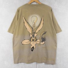 画像2: 90's WILE E. COYOTE USA製 "Calvin Klein" パロディプリントＴシャツ XL (2)