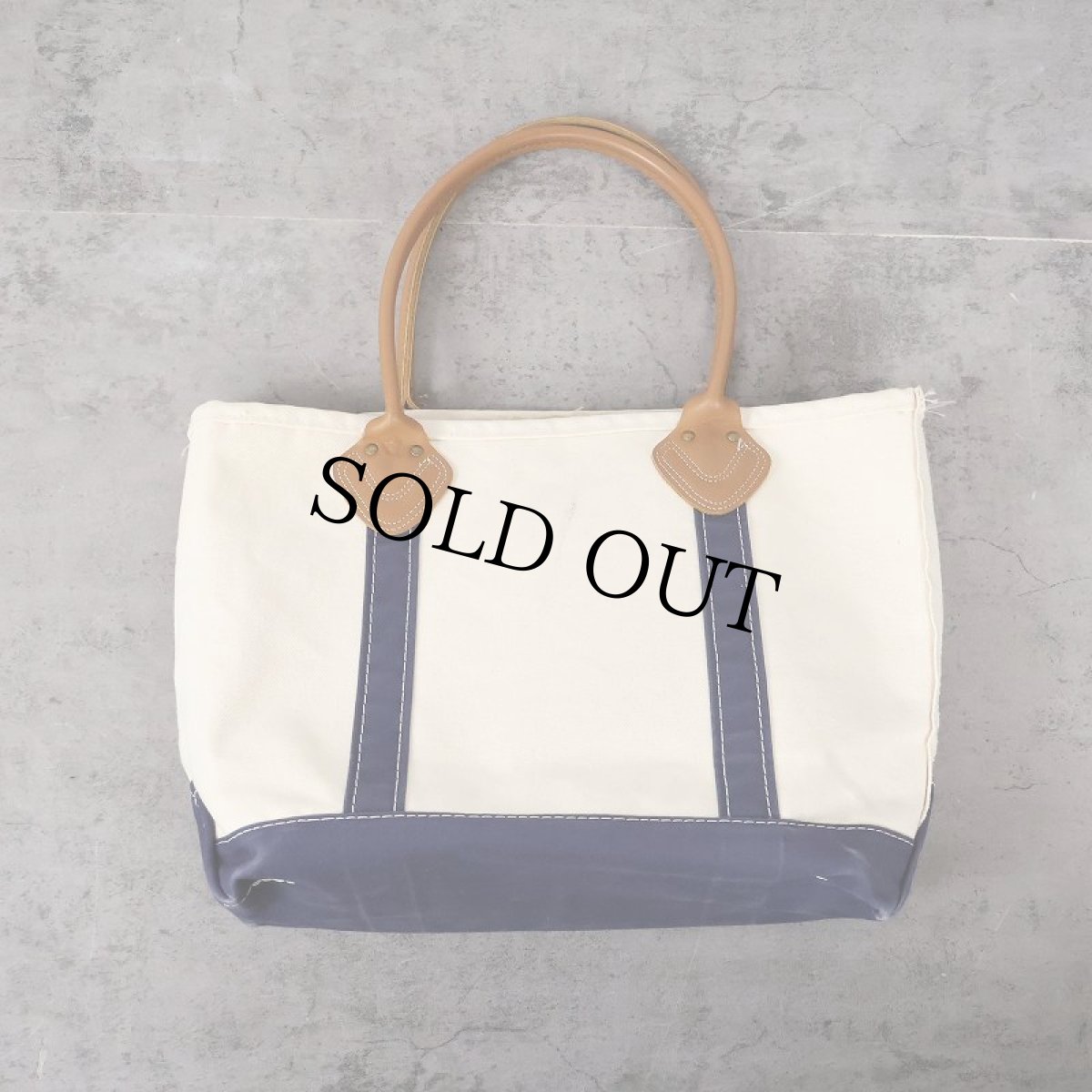 画像1: 90's〜 L.L.Bean USA製 "BOAT AND TOTE" レザーハンドル キャンバストートバッグ MEDIUM (1)