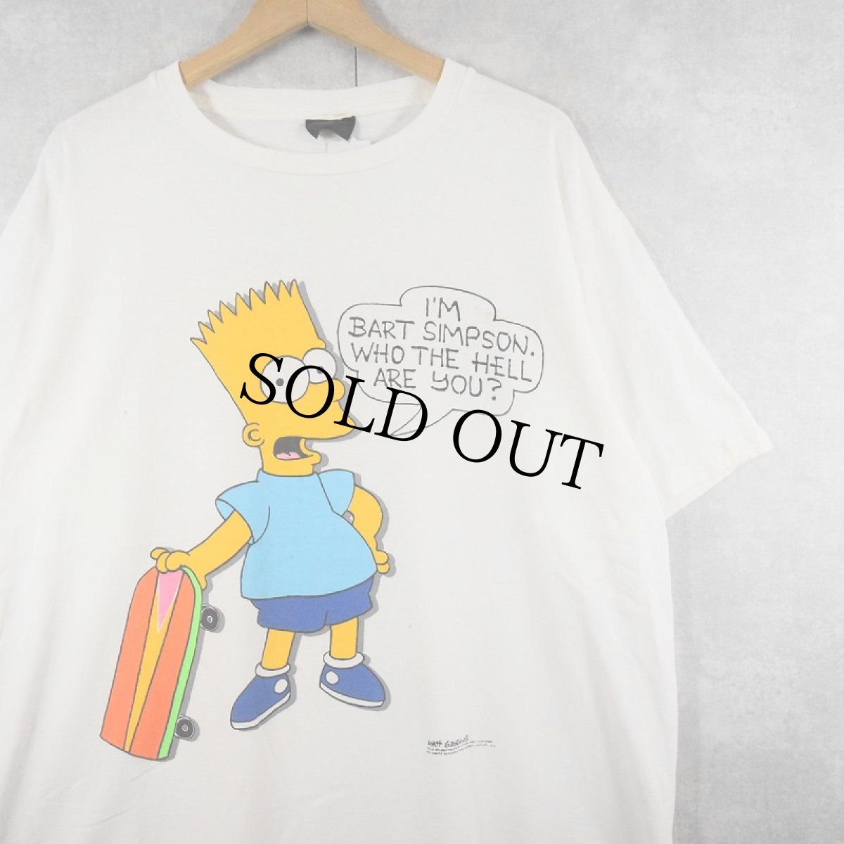 画像1: 90's THE SIMPSONS USA製 キャラクタープリントTシャツ XL (1)