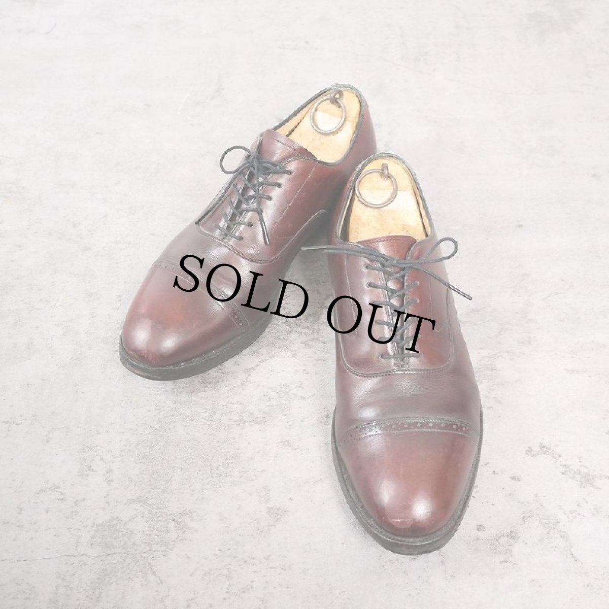 画像1: JOHNSTON & MURPHY ストレートチップ レザーシューズ 27.5cm (1)