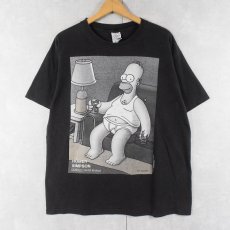 画像1: 90's The Simpsons "HOMER SIMPSONS" キャラクタープリントTシャツ BLACK L (1)