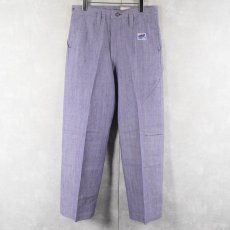 画像1: 50〜60's FRENCH MILITARY リネンセーラーパンツ "NAVY blue" パッチ付き DEADSTOCK【W32 L31】 (1)