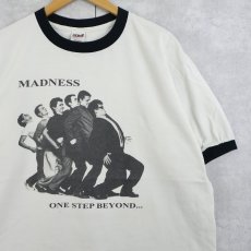 画像1: MADNESS スカバンド プリントリンガーTシャツ L (1)