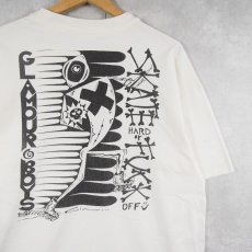 画像2: 90's "SKATE HARD FUCK OFF" ローラースケート プリントTシャツ XL (2)