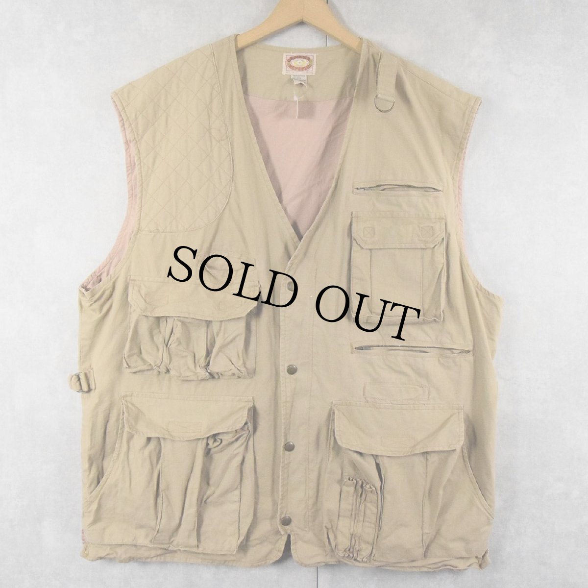 画像1: 【SALE】 80's BANANA REPUBLIC ハンティングベスト XL (1)