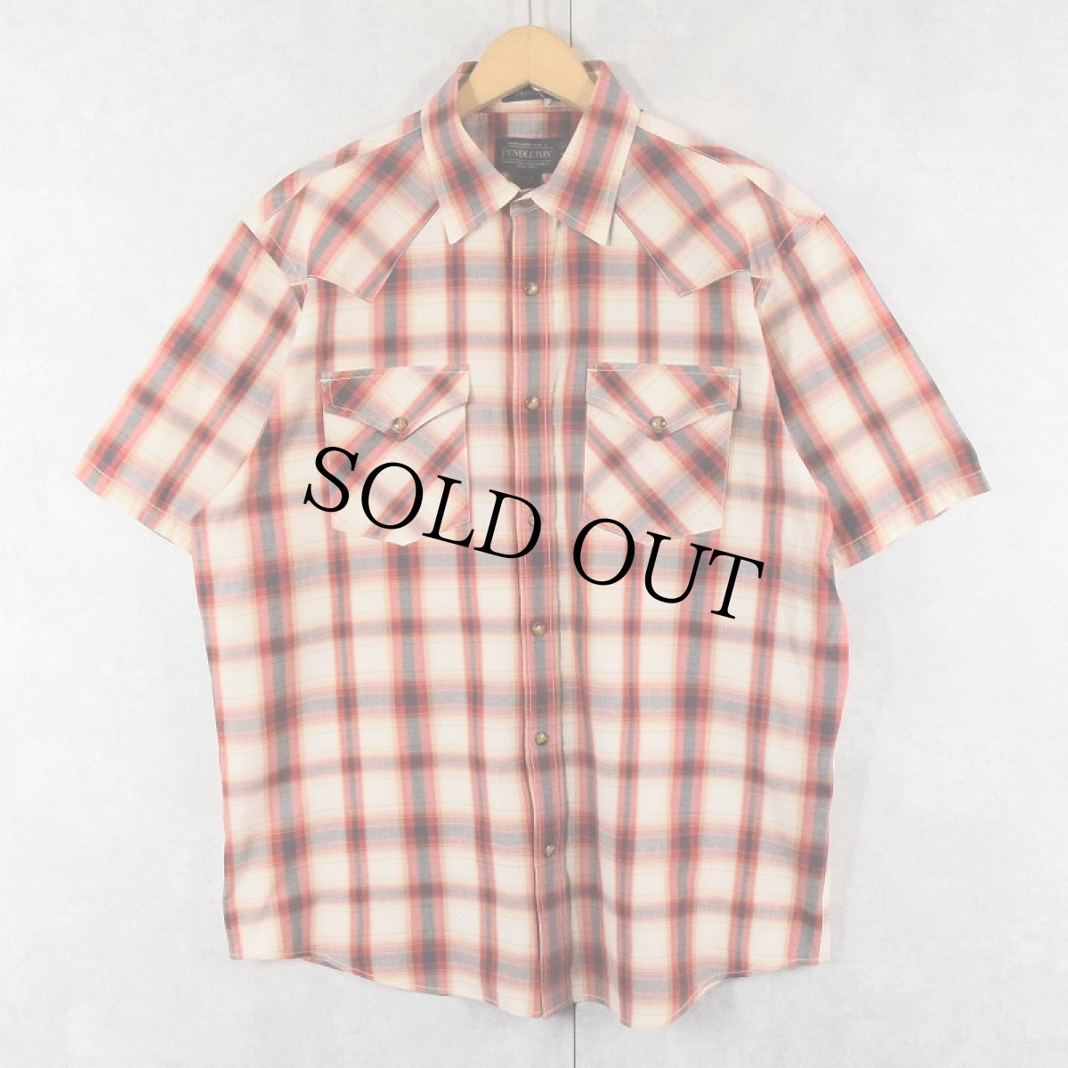 画像1: PENDLETON "FRONTIER" オンブレーチェック柄 ウエスタンシャツ (1)
