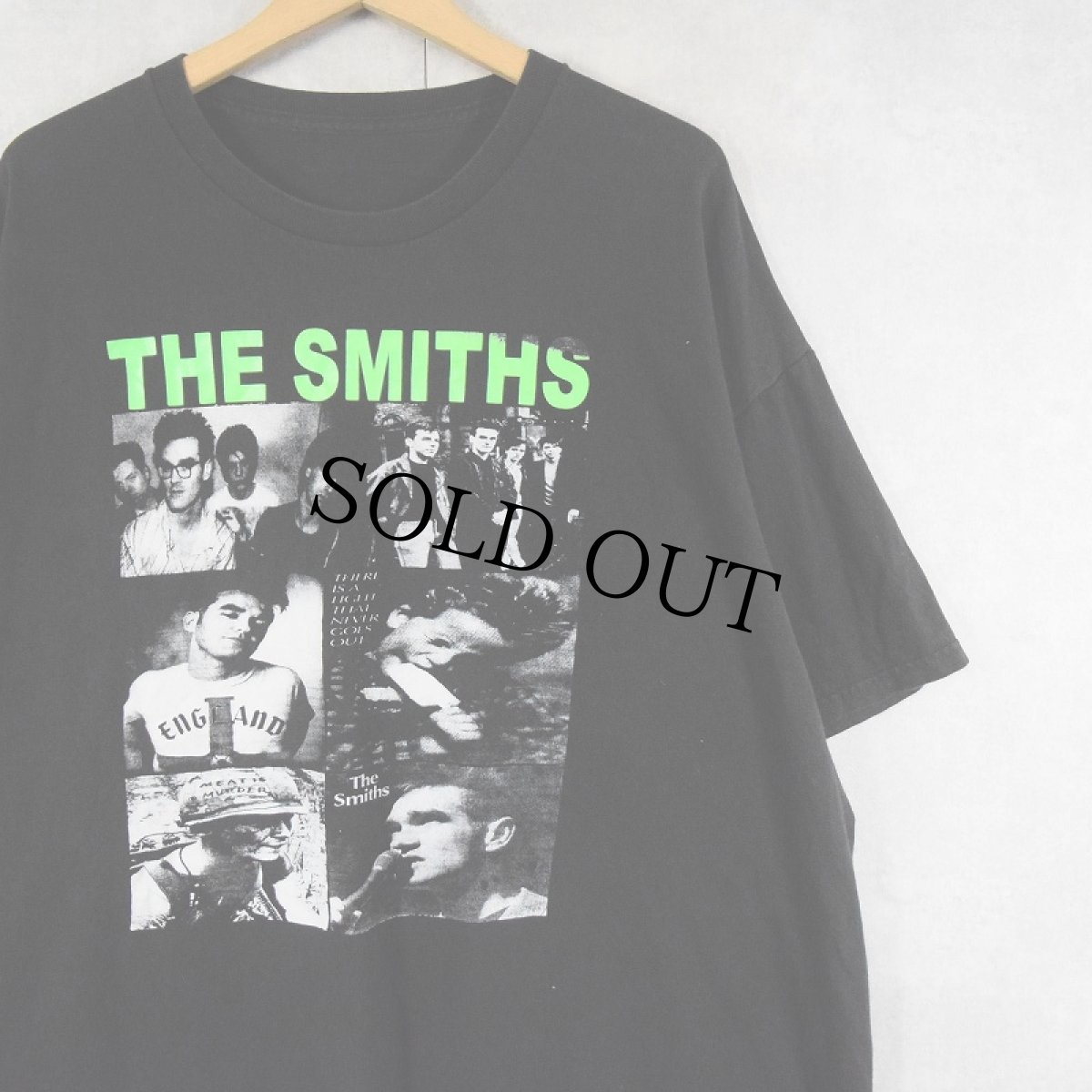 画像1: THE SMITHS ロックバンド プリントTシャツ BLACK (1)