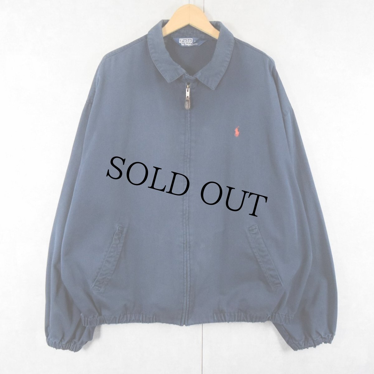 画像1: POLO Ralph Lauren ロゴ刺繍 コットンスイングトップ NAVY XXL (1)