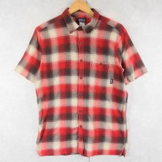 画像1: 2012SS Patagonia "ORGANIC COTTON" オンブレーチェック柄 コットンシャツ M (1)