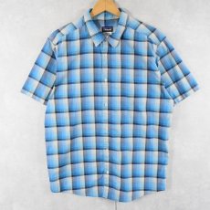 画像1: 2013SS Patagonia "ORGANIC COTTON" チェック柄 コットン×ポリエステルシャツ M (1)