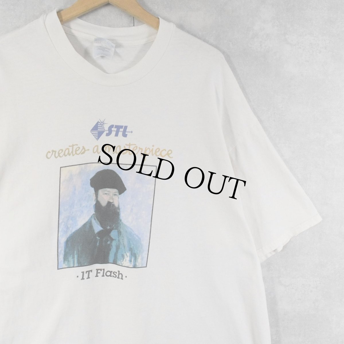 画像1: 90's "creates a masterpiece" アートプリントTシャツ XXL (1)