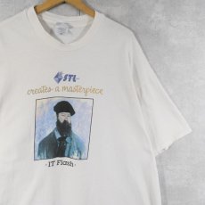 画像1: 90's "creates a masterpiece" アートプリントTシャツ XXL (1)