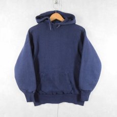画像1: 60's E&W 裏サーマル スウェットフーディー NAVY L (1)