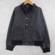 画像1: 90's POLO Ralph Lauren "Deck Hook Jacket Type" ダックミリタリージャケット NAVY M (1)