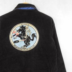 画像1: 70〜80's DeLong USA製 "nathan" 刺繍 中綿入り コーデュロイスタジャン S (1)