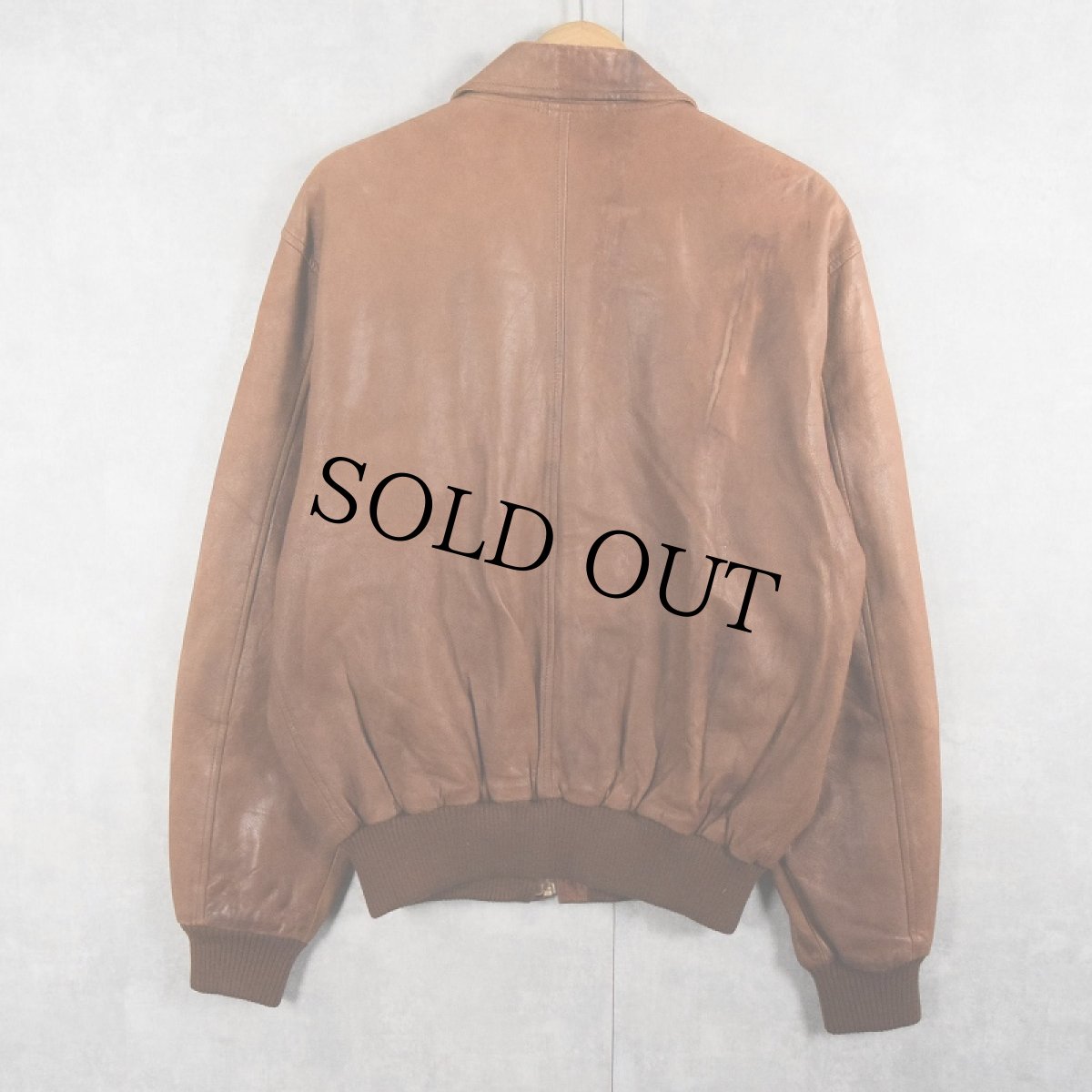 画像2: POLO Ralph Lauren "A-2 TYPE" レザーフライトジャケット M (2)