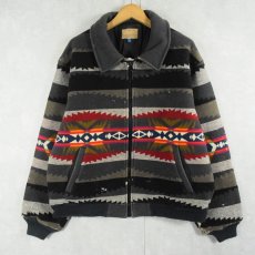 画像1: 90's PENDLETON ネイティブ柄 ウールジップジャケット XL (1)