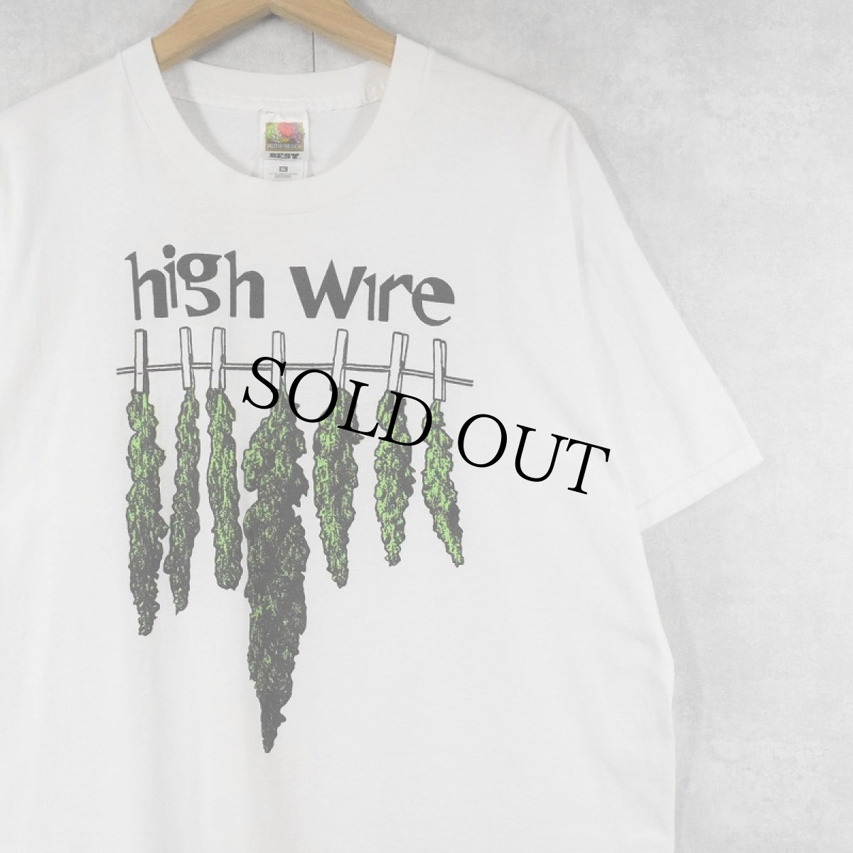 画像1: 90〜2000's "high wire" ガンジャプリントTシャツ XL (1)